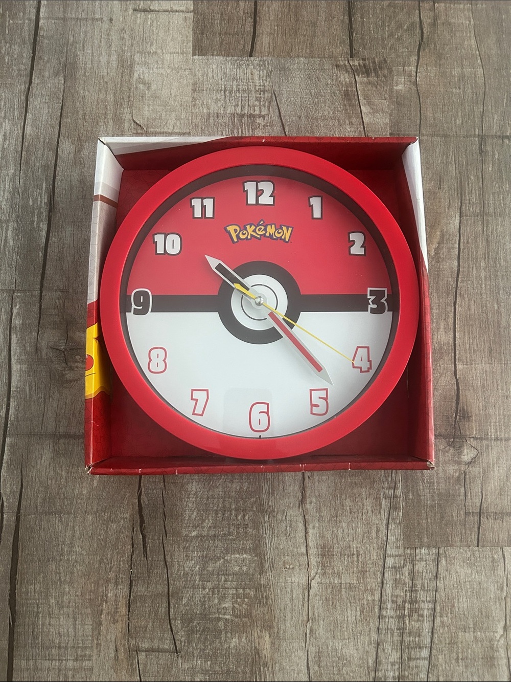 Red Poké Ball Wall Clock for Kids